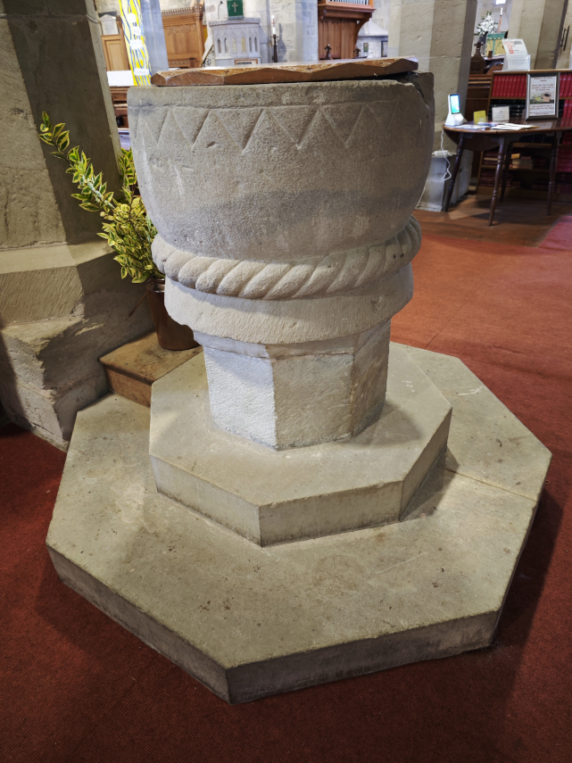 The Norman Font, St. Mary's Church, Kington