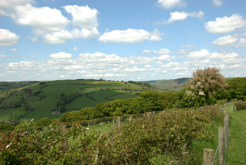 View from Offa's Dyke Park, Knighton, Radnorshire, Great Britain
