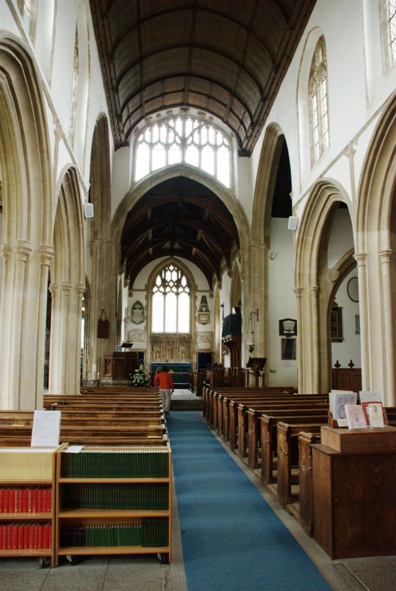 The Nave, St. Cyriac's Church, Lacock, Wiltshire, England, Great Britain