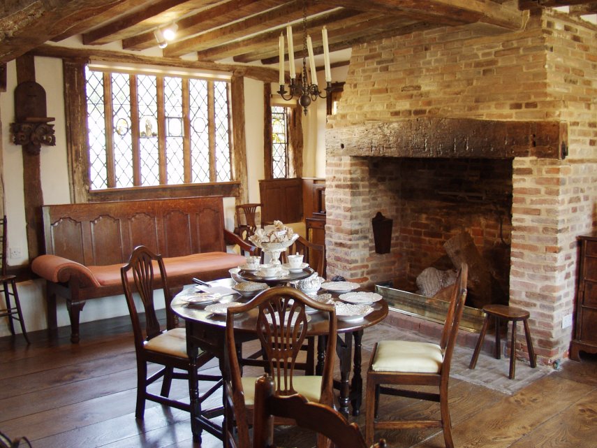 The Dining Room, Little Hall, Barn Street, Lavenham, Suffolk, England, Great Britain