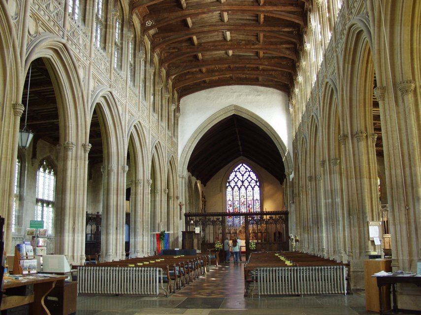 The Nave, Church of St. Peter & St. Paul, Lavenham, Suffolk, England, Great Britain