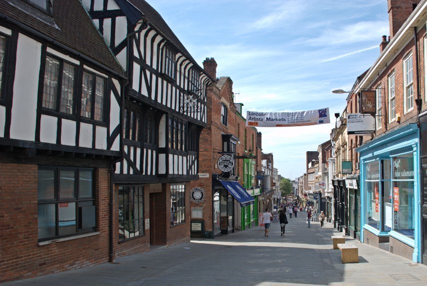 High Street, Lincoln, Lincolnshire, England, Great Britain