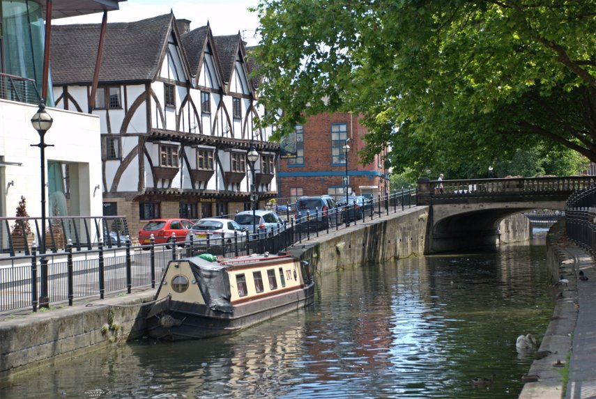 The River Witham, Lincoln, Lincolnshire, England, Great Britain