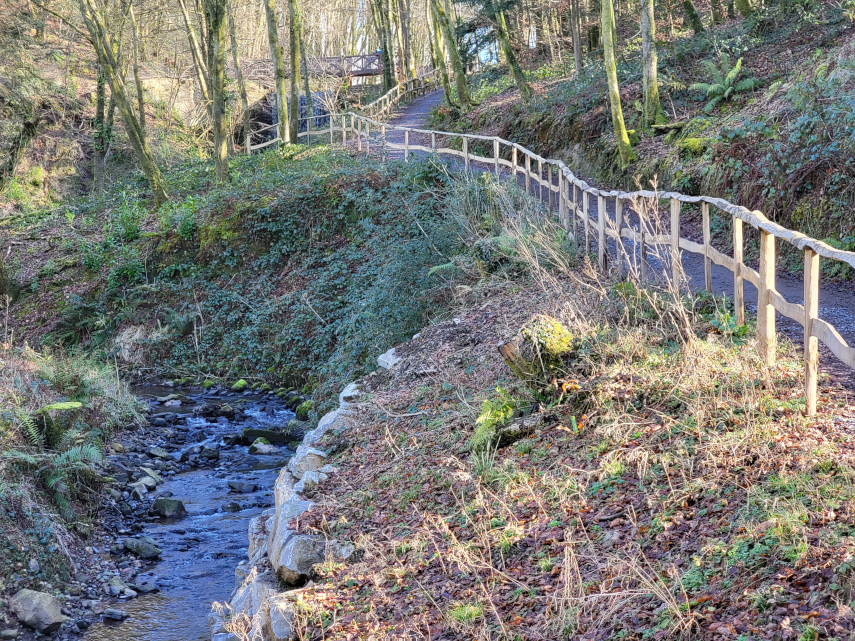 The Waterfall Valley, National Botanic Gardens of Wales, Llanarthne, Carmarthenshire