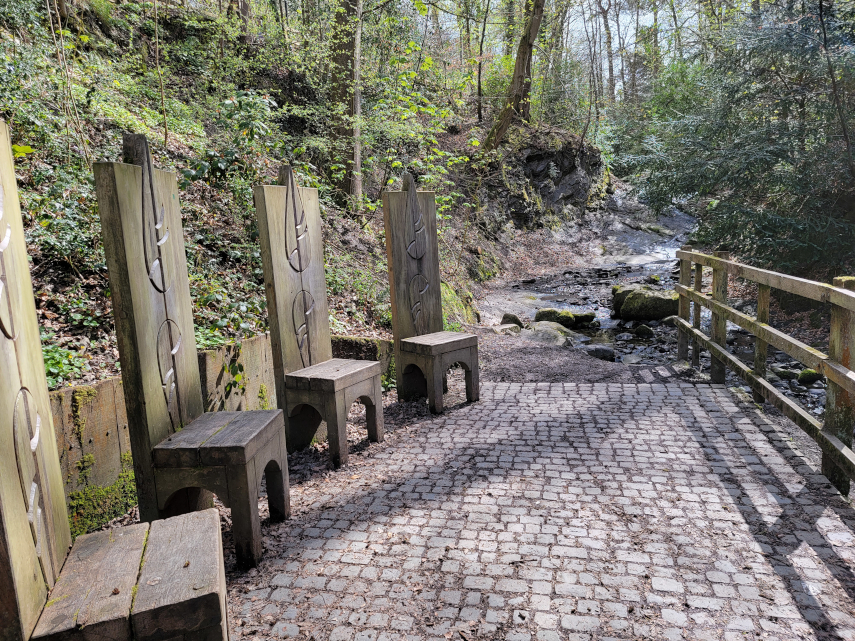 Interesting seating, Rock Park, Llandrindod Wells, Radnorshire
