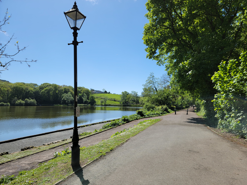 The lakeside path, Llandrindod Wells, Radnorshire