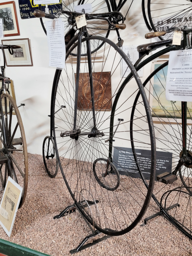 The original 'Penny Farthing' or 'Ordinary' cycle, Cycle Museum, Llandrindod Wells, Radnorshire