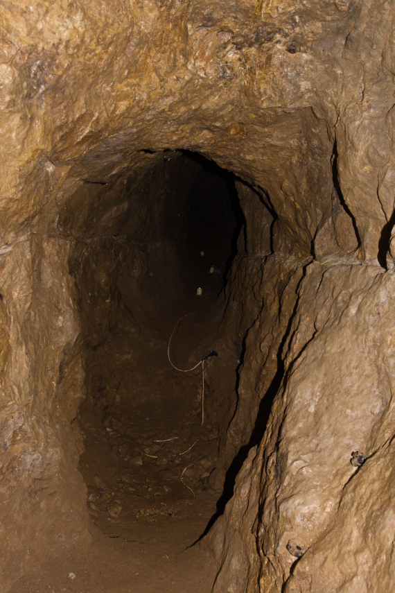 Lighting the Tunnels, Great Orme Mines, Llandudno, Caernarfonshire, Wales, Great Britain