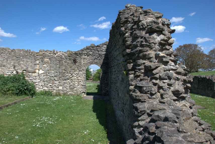 A wall and doorway Abbey Ruins, Abbey Wood, London