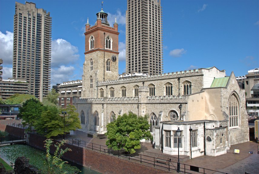 St. Giles Church, Barbican, London, England, Great Britain
