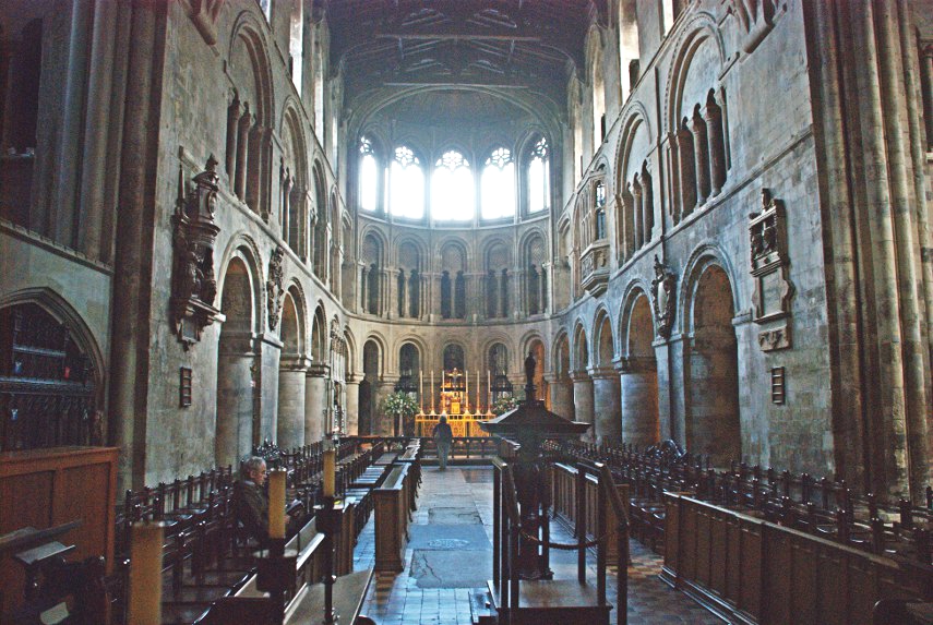 The Nave, Church of St. Bartholomew the Great, Barbican, London, England, Great Britain