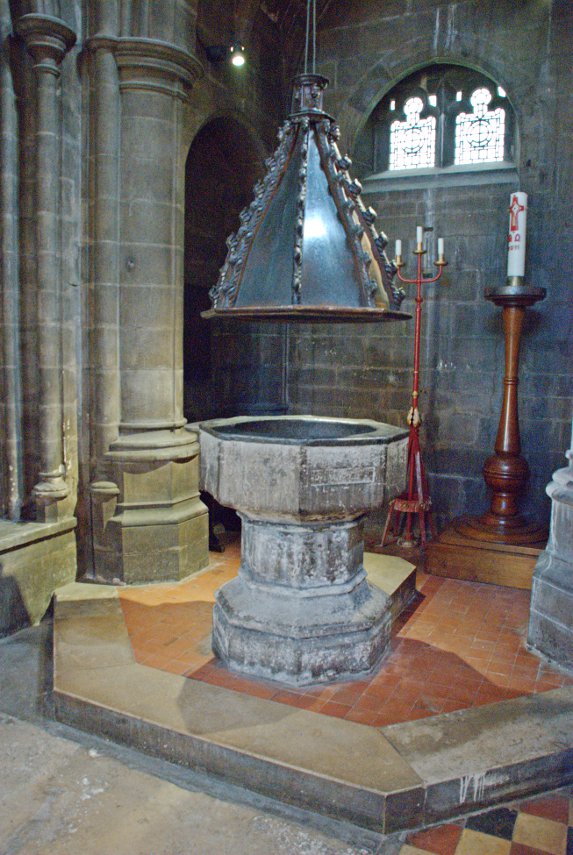 The Font, Church of St. Bartholomew the Great, Barbican, London, England, Great Britain
