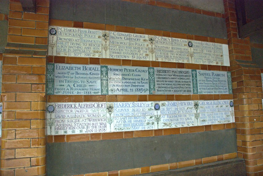 Memorial, Postmans Park, Barbican, London, England, Great Britain