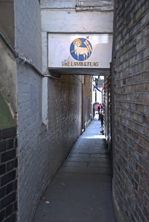 Scene showing Lazenby Court, Covent Garden, London, England