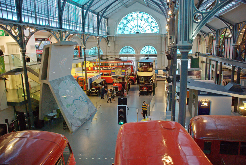 Main Hall, London Transport Museum, Covent Garden, London, England, Great Britain
