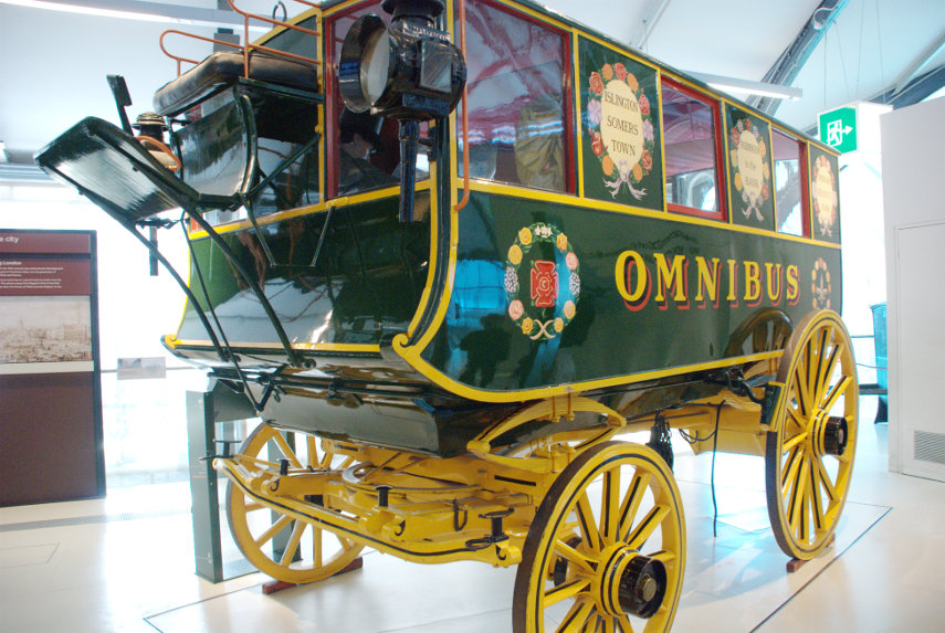 Horse-drawn Omnibus, London Transport Museum, Covent Garden, London, England, Great Britain