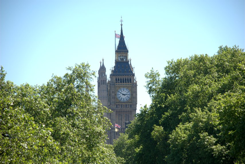Big Ben from the Embankment, London, England, Great Britain