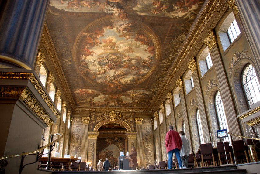 The Painted Hall, Old Royal Navy College, Greenwich, London, England, Great Britain
