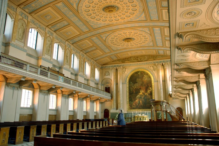 The Chapel, Old Royal Navy College, Greenwich, London, England, Great Britain