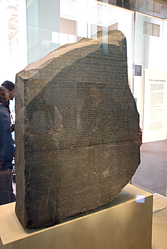 The Rosetta Stone, British Museum, Holborn, London, England, Great Britain