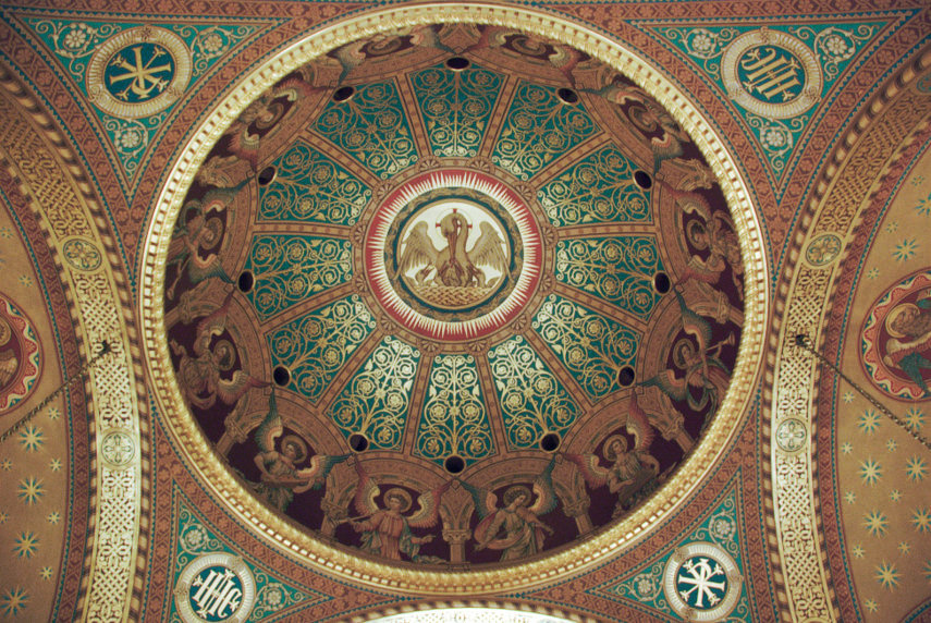 Part of the ceiling, St. Christopher's Chapel, Great Ormond Street Hospital, Holborn, London, England, Great Britain