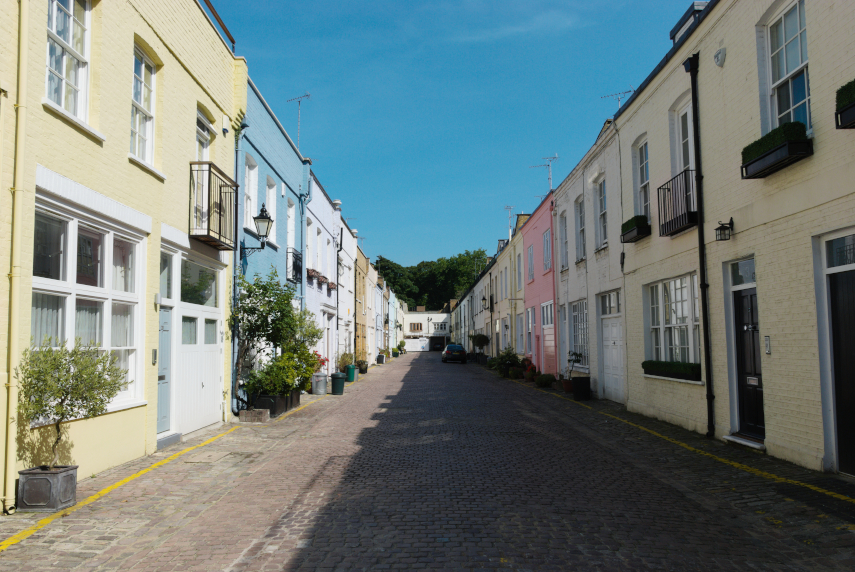 A Mews, Kensington, London, England, Great Britain
