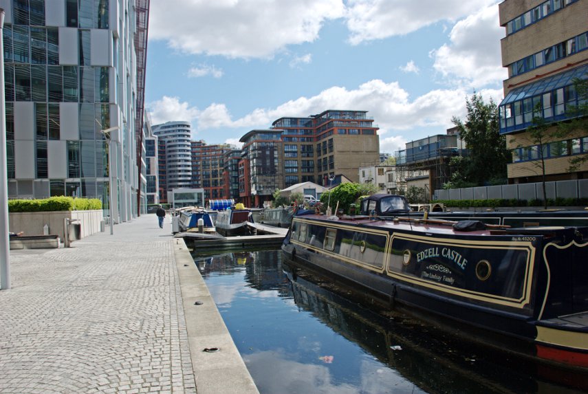 Narrowboats, Paddington Basin, London, England, Great Britain