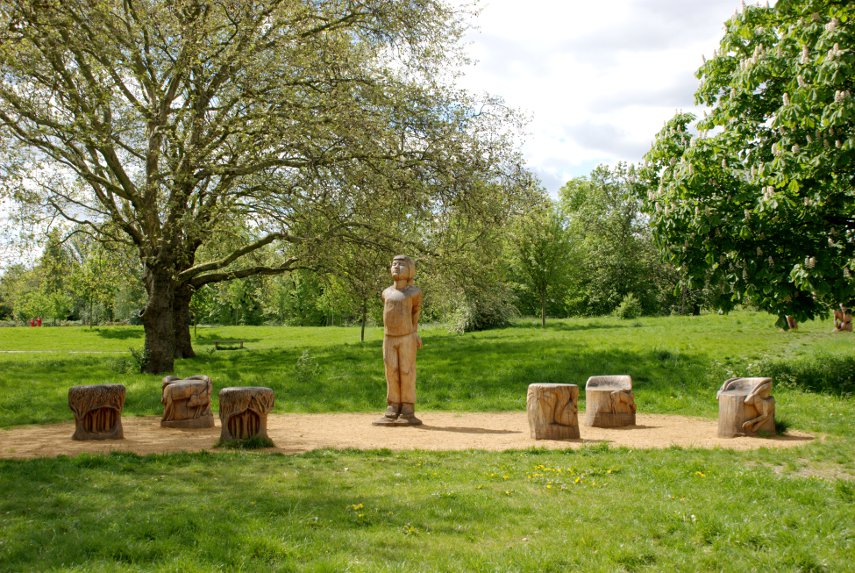 Wood Sculptures, Regents Park, London, England, Great Britain