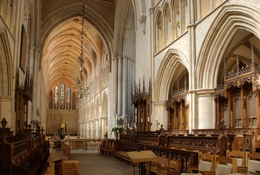The Quire and Nave, Southwark Cathedral, Southwark, London, England, Great Britain