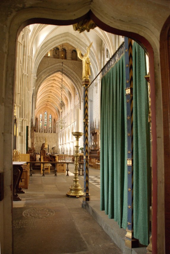 View from the Retro Quire, Southwark Cathedral, Southwark, London, England, Great Britain