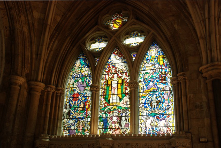 The Shakespeare Window, Southwark Cathedral, Southwark, London, England, Great Britain