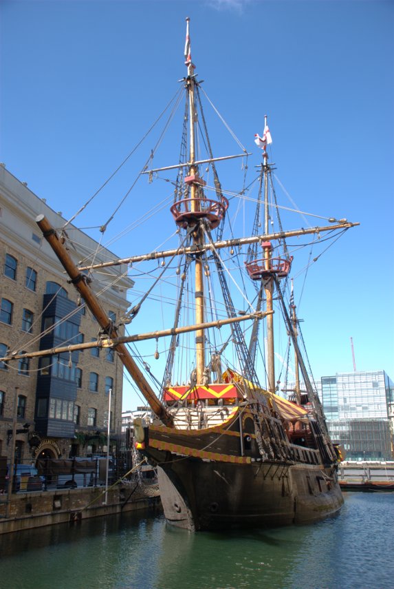 The Golden Hind replica, Southwark, London, England, Great Britain