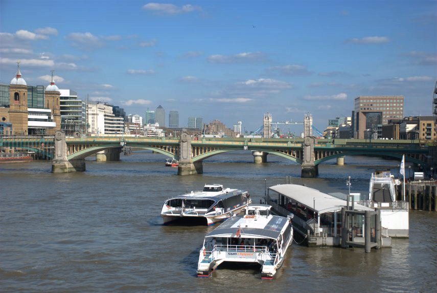 View of the River Thames, London, England