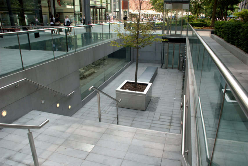 The Charnel House steps, Spitalfields, London, England, Great Britain