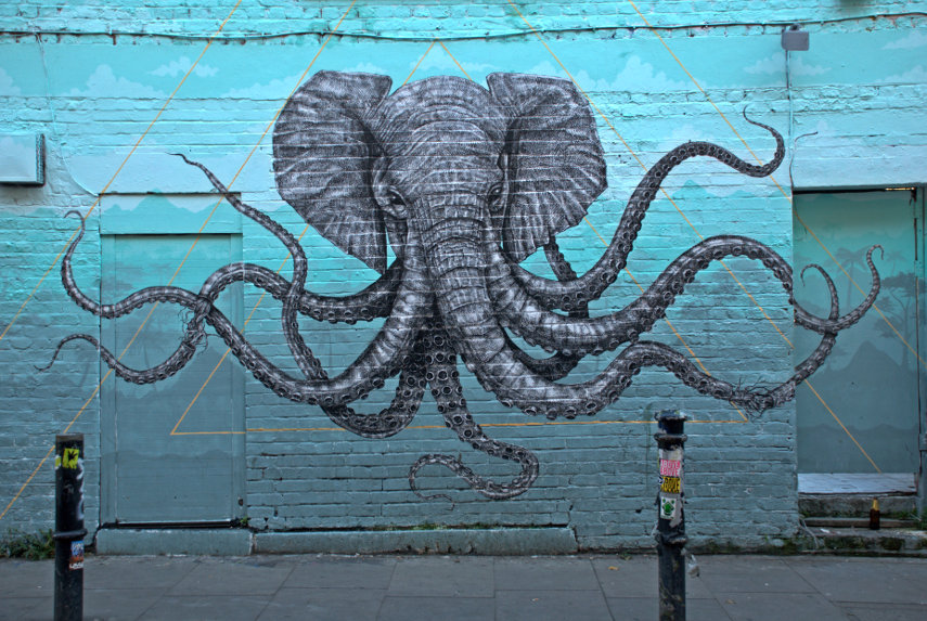 Street Art, Spitalfields, London, England, Great Britain