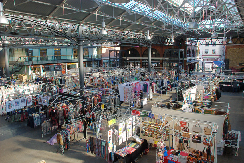 Market Stalls, Spitalfields Market, London, England, Great Britain