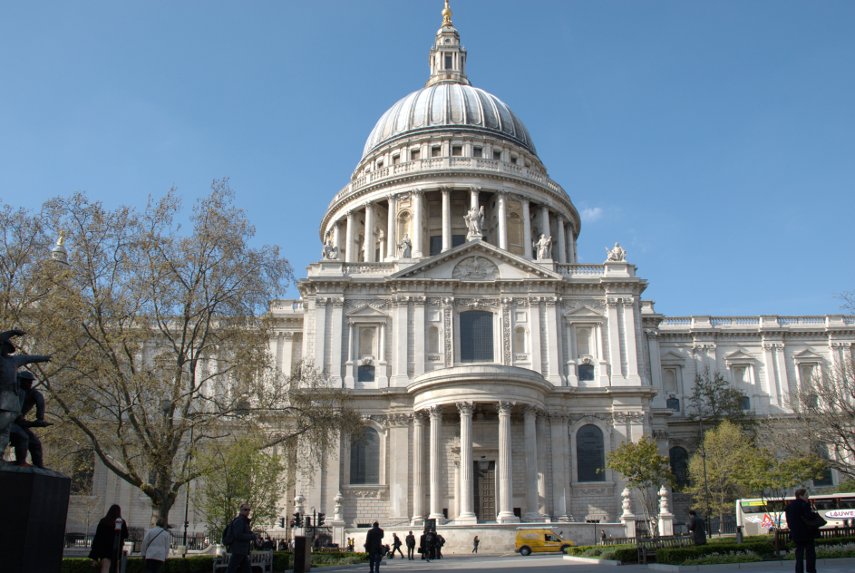 The South side, St. Pauls Cathedral, London, England, Great Britain