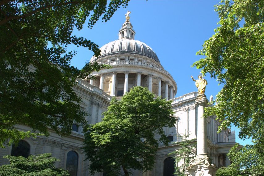 View from the North East, St. Pauls Cathedral, London, England, Great Britain