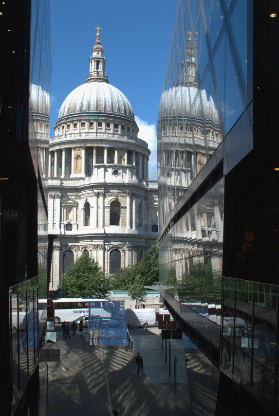 St Pauls Cathedral from One New Change, London, England, Great Britain