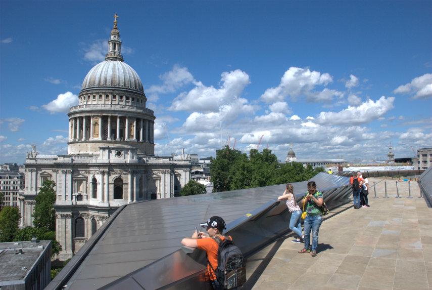 St. Pauls Cathedral from the One New Change roof terrace, London, England, Great Britain