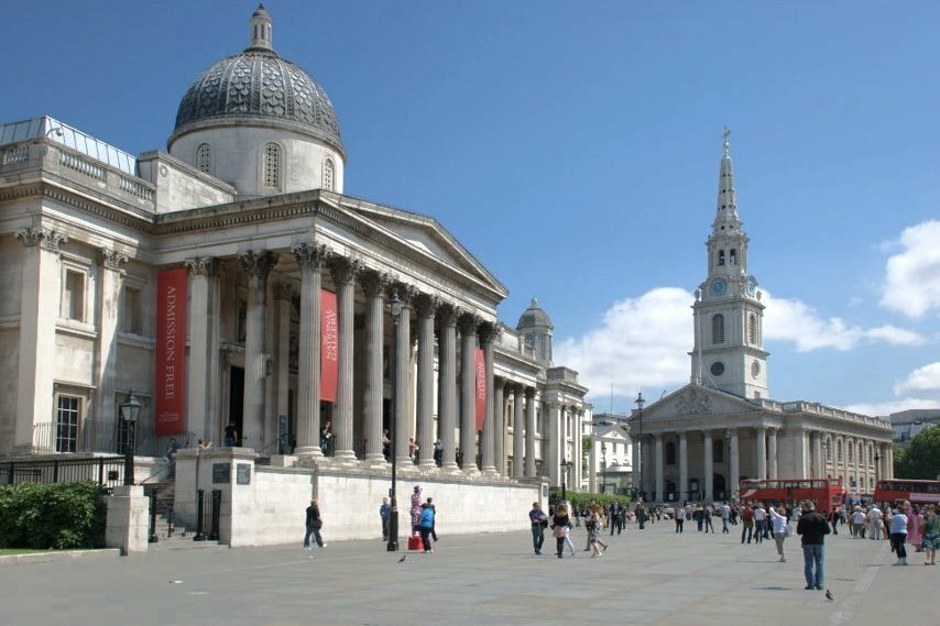 National Gallery, Strand, London, England, Great Britain