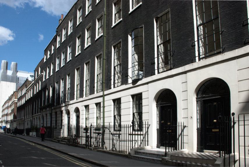 Georgian Terrace, Craven Street, Strand, London, England, Great Britain