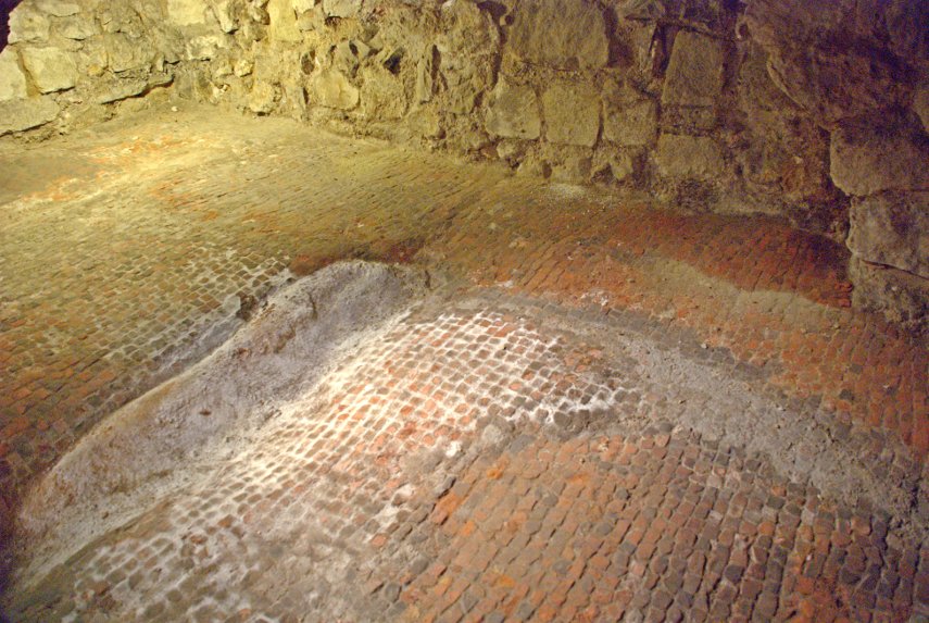 Roman Tessellated Pavement, All Hallows by the Tower, Tower Hill, London, England, Great Britain