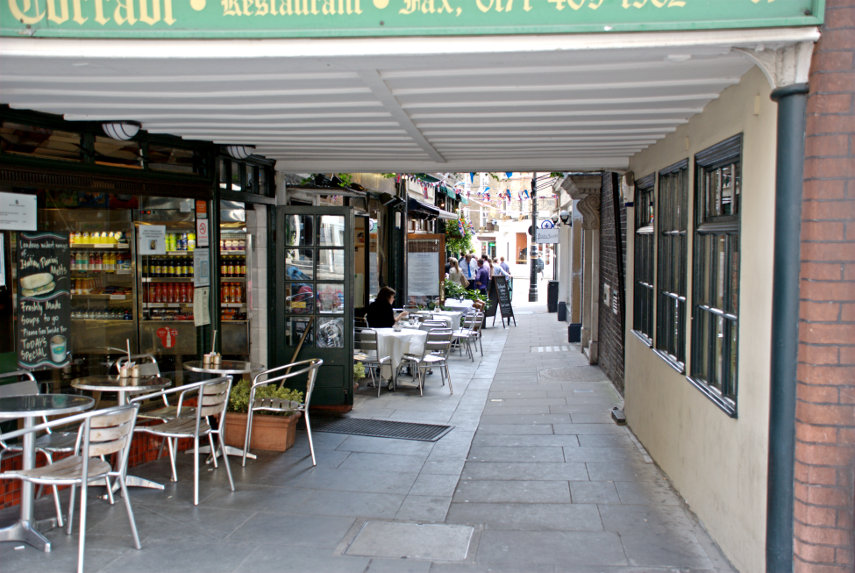 Covered Passageway, Shepherd Market, London, England, Great Britain