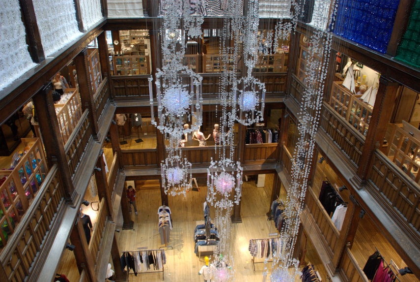 Picture of one of the light wells, Liberty's, Soho, London, Great Britain