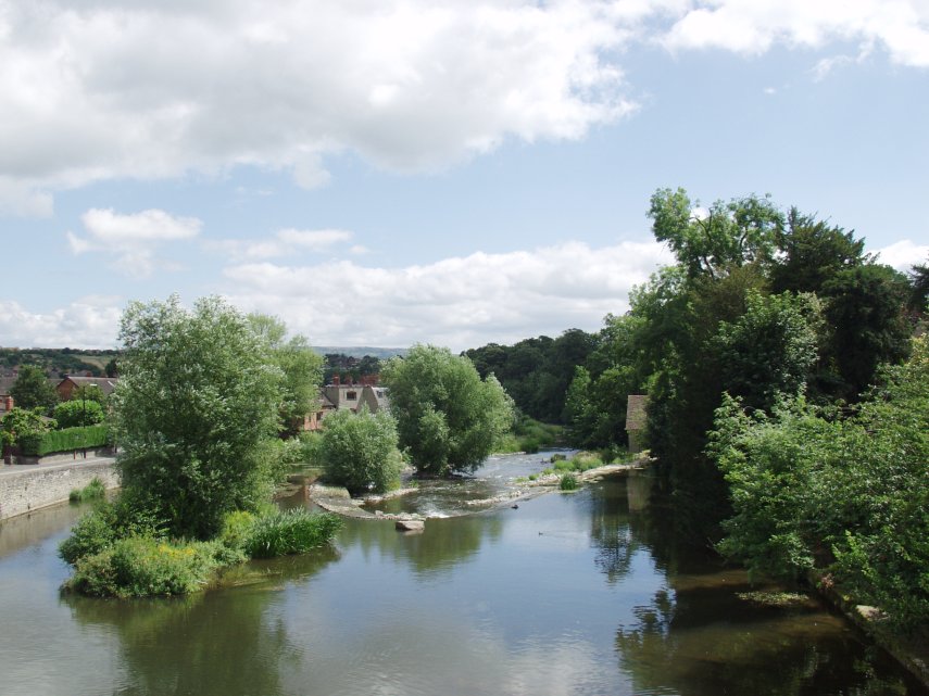 View of the River Teme, Ludlow, Shropshire, England