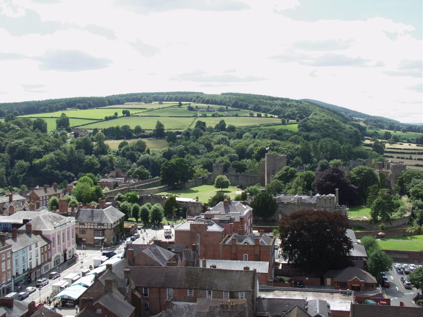 The View from the Tower, St. Laurence Church, Ludlow, Shropshire, England, Great Britain