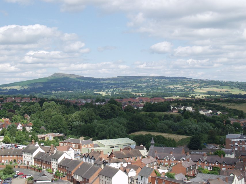 The view East from the Tower, St. Laurence Church, Ludlow, Shropshire, England, Great Britain