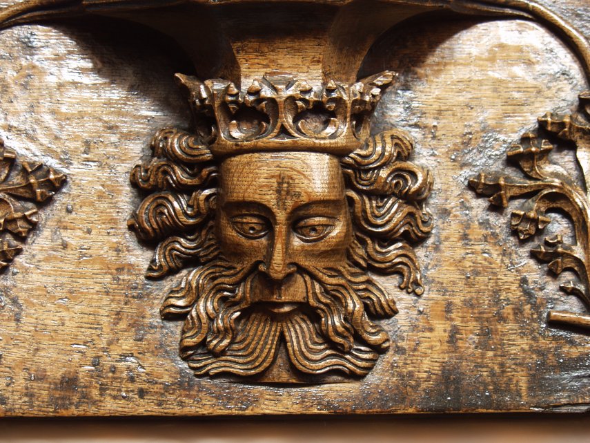 Misericord Carving, St. Laurence Church, Ludlow, Shropshire, England, Great Britain