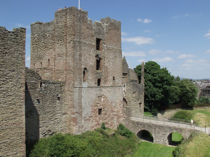 The Keep from Mortimer's Tower, Ludlow Castle, Shropshire, England, Great Britain
